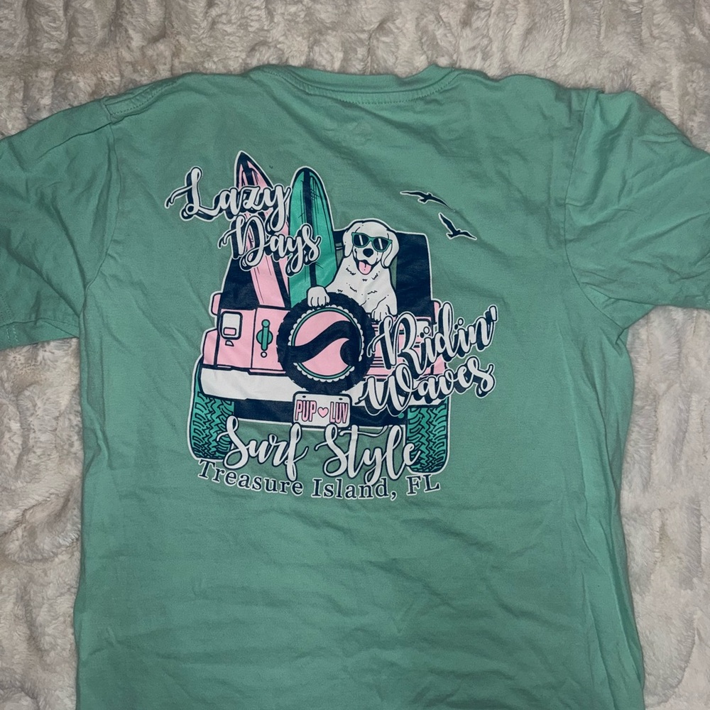 Surf Style Mint Green Short Sleeve Tee
